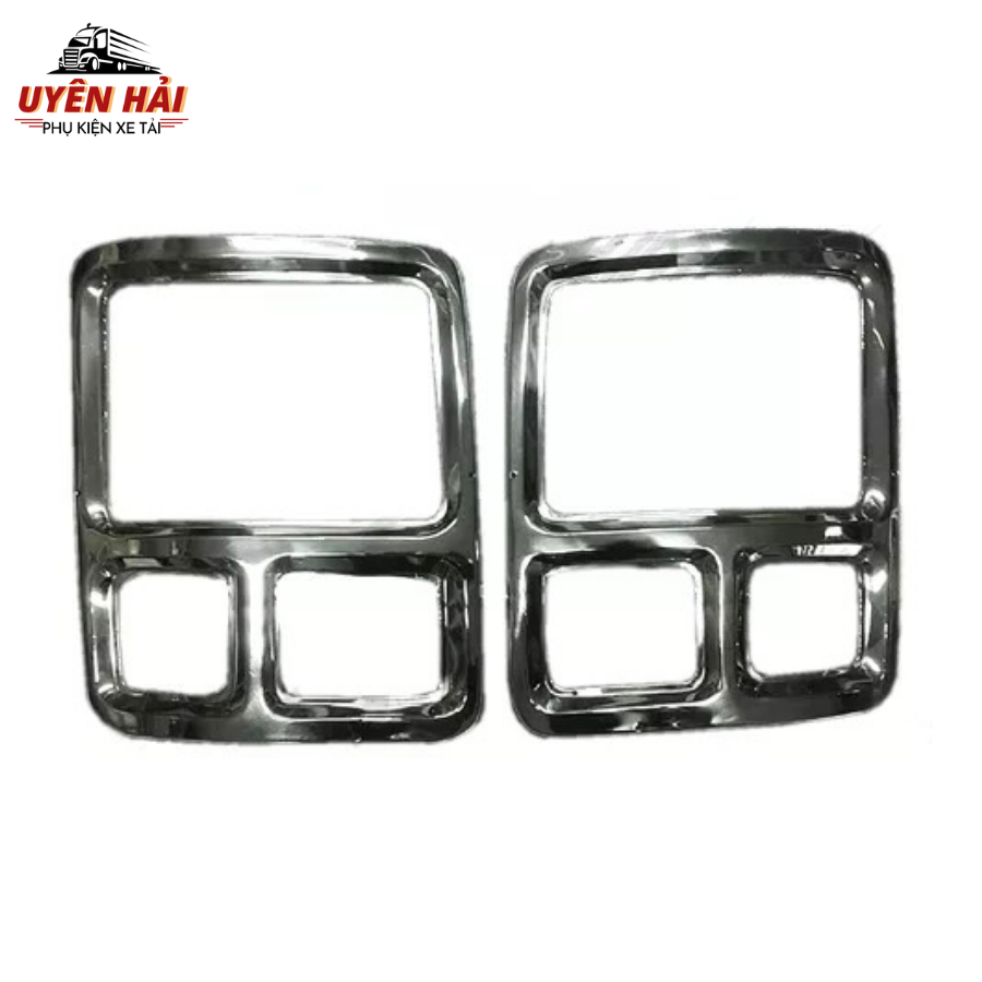 op-vien-den-pha-inox-xe-tai Ốp viền đèn pha inox xe tải